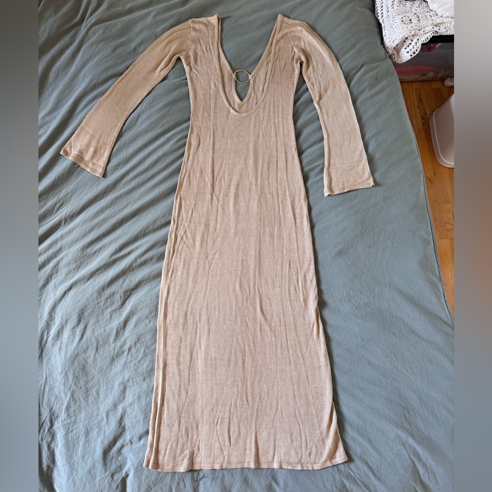 Flook the Label Gold Metallic Nyala Maxi Dress - Picture 4 of 12